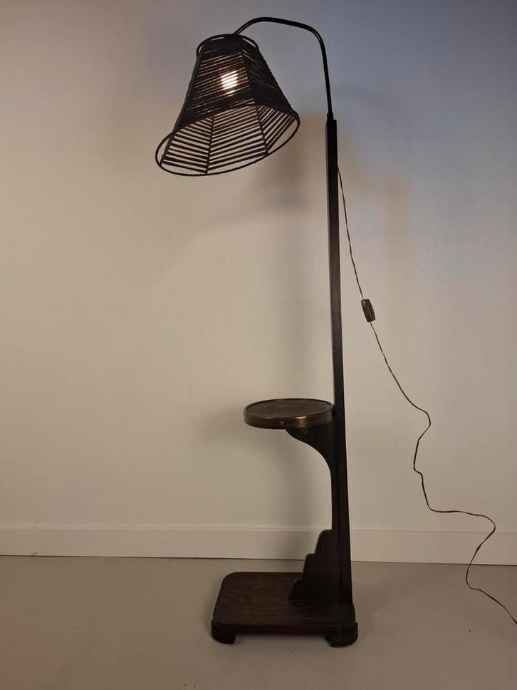 Art deco lamp Amsterdamse school vloerlamp vintage lamp, Huis en Inrichting, Lampen | Vloerlampen, Gebruikt, 150 tot 200 cm, Ophalen of Verzenden