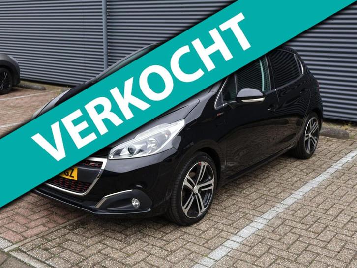 Peugeot 208 1.2 PureTech GT-line Leder Apple Carplay PDC Nav, Auto's, Peugeot, Bedrijf, ABS, Airbags, Airconditioning, Bluetooth