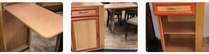 Nachtkastje met uitschuifbare plank ziekenhuisnachtkastje, Huis en Inrichting, Slaapkamer | Nachtkastjes, Gebruikt, 70 cm of meer