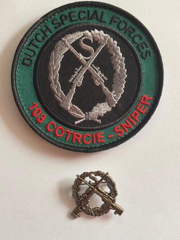 KCT sniper badge COTR CIE 103 & sniper speld beschikbaar voor biedingen