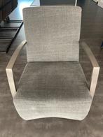 Twee Moderne grijze fauteuil met metalen frame, Huis en Inrichting, Fauteuils, Ophalen, 75 tot 100 cm, Zo goed als nieuw, Metaal