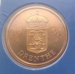 Provincie penning  1991 Drenthe, Postzegels en Munten, Penningen en Medailles, Ophalen of Verzenden, Nederland