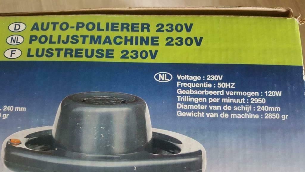 Poets/polijst machine 230V., Ophalen