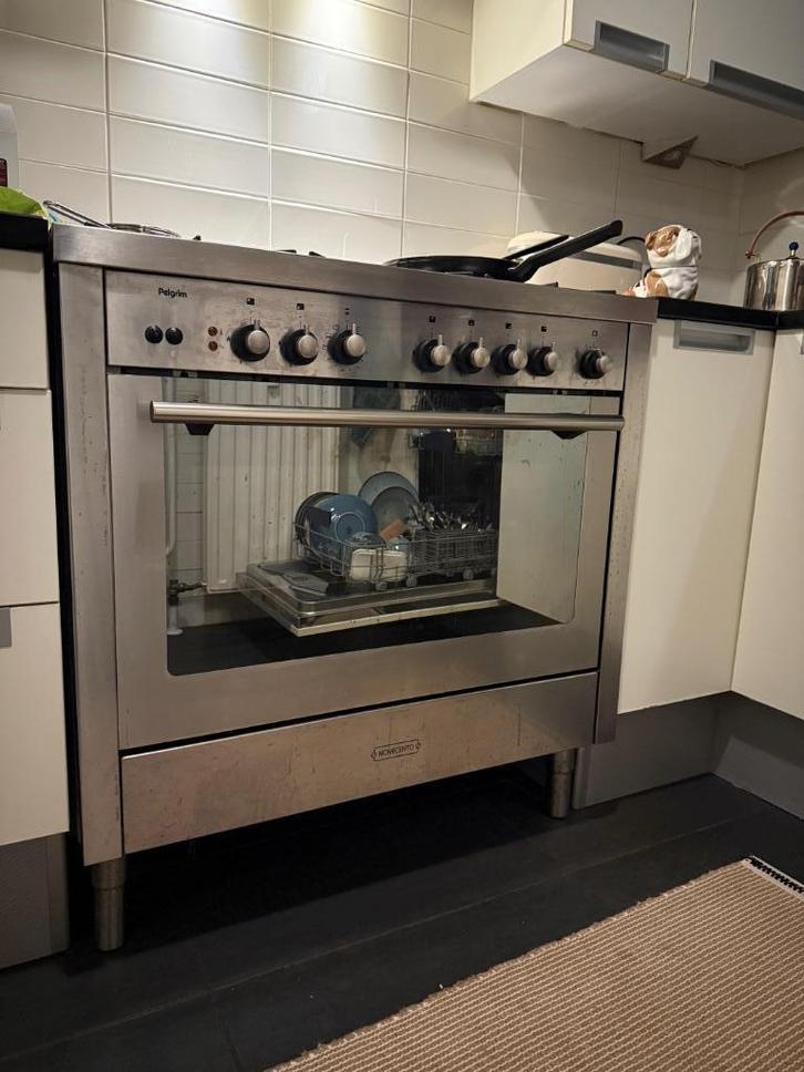 Pelgrim Novecento gas-electric cook, Witgoed en Apparatuur, Fornuizen, Gebruikt, Vrijstaand, Gas, 5 kookzones of meer, 60 cm of meer