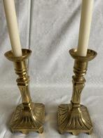 Prachtige Set Messing Kandelaars – Klassieke Stijl  20e eeuw, Ophalen of Verzenden, Koper of Brons