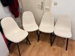 Eettafel stoelen wit teddy, Huis en Inrichting, Stoelen, Ophalen, Wit, Zo goed als nieuw, Vier