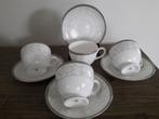 Wedgwood Celestial Platinum thee kop en schotels, 4 stuks ., Ophalen of Verzenden, Zo goed als nieuw