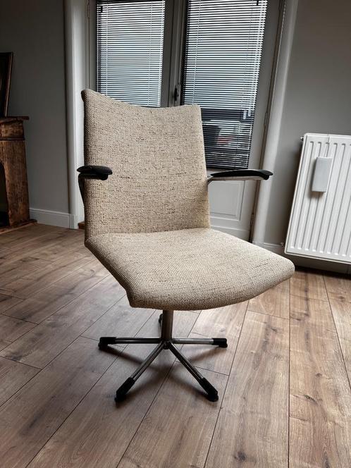 Gebroeders de Wit bureaustoel draaibaar model 3314, Huis en Inrichting, Stoelen, Gebruikt, Eén, Metaal, Stof, Overige materialen