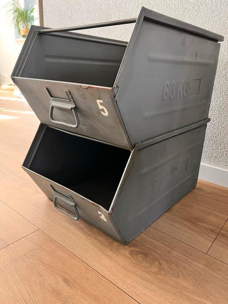 Industriële Opbergbakken - Leger Thema (prijs per stuk), Huis en Inrichting, Kasten | Lockerkasten, Gebruikt, Ophalen of Verzenden