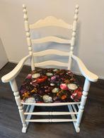 Houten schommelstoel wit, Antiek en Kunst, Ophalen of Verzenden