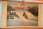 Schoolplaat Waterval Schaffhausen - 104x72cm, Antiek en Kunst, Ophalen of Verzenden