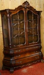 Barok Zilverkast Vitrine Kast Winkelkast Glaskast Porselein, Ophalen, Gebruikt, 150 tot 200 cm, Barok, Biedermeier, antiek, Victoriaans, Vintage
