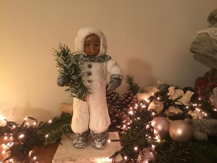 Wattenpopje/wattenpopjes/kerstdecoraties/kerstdecoratie, Diversen, Kerst, Zo goed als nieuw, Ophalen of Verzenden