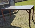 Tuintafel met een marmer zwart blad, Tuin en Terras, Tuintafels, Ophalen, Gebruikt, Rechthoekig, Overige materialen