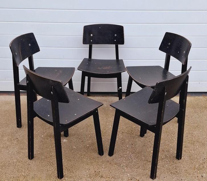 5 x ikea sigurd houten design stoelen cafestoelen bistro, Huis en Inrichting, Stoelen, Zo goed als nieuw, Vijf, Zes of meer stoelen