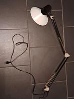 Vintage Bureau Lamp Zwart met Zwenkarm, Ophalen of Verzenden, Gebruikt, Minder dan 50 cm