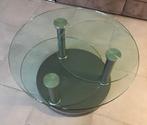 Unieke vintage Design Salontafel, 100 tot 150 cm, Zo goed als nieuw, Glas, Minder dan 50 cm