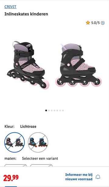 Crivit Kinder Inline Skates - Roze - Complete Set beschikbaar voor biedingen