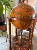 Antieke bar globe drank wereldbol globebar minibar wijnglobe, Ophalen of Verzenden