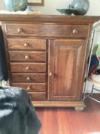 Houten kast met lades en deur, Huis en Inrichting, Kasten | Dressoirs, Ophalen, Gebruikt, Breed 112cm / diep 48cm /hoogte 128 cm
