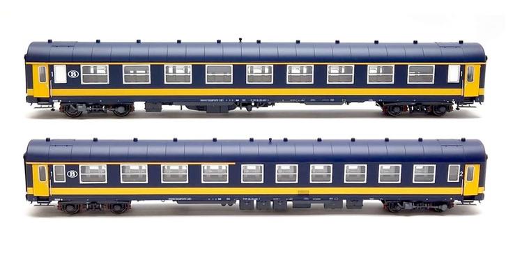 LS Models 92017/92018 H0 Personenrijtuigen I4 AB/A9, blauw, Hobby en Vrije tijd, Modeltreinen | H0, Zo goed als nieuw, Wagon