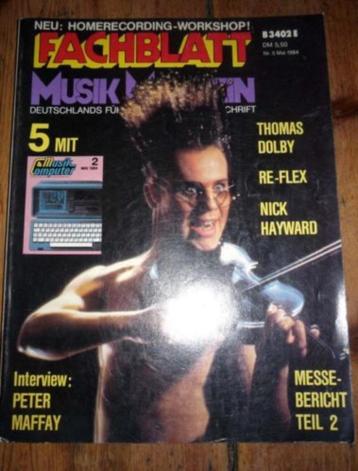 FACHBLATT 5: Peter Maffay Workshops Thomas Dolby Re-Flex - beschikbaar voor biedingen