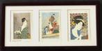 3 fraaie Japanse kunstdrukken vintage, Antiek en Kunst, Verzenden