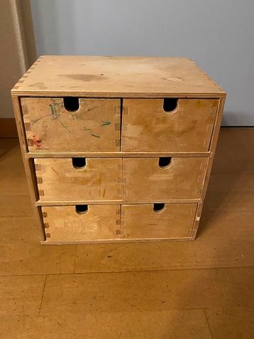 Vintage IKEA Moppe 6 ladenkastje, opberger met 6 laatjes beschikbaar voor biedingen