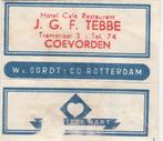 JGF Tebbe Tramstraat Coevorden - tel. 74, Verzamelen, Suikerzakjes, Ophalen of Verzenden