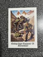 Ww2 Duitse Gebirgsjäger postkaart Regiment 98, Ophalen of Verzenden, Duitsland, Foto of Poster