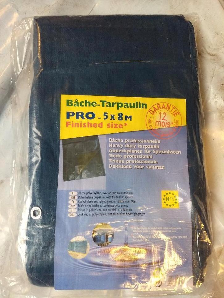 NIEUW Afdekzeil 5x8 m dubbelzijdig uitgevoerd 140 gr/m² dik, Doe-het-zelf en Verbouw, Zeil en Folie, Nieuw, Zeil, 15 m² of meer