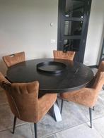 4 Cognac kleurige eetkamerstoelen - gratis af te halen, Huis en Inrichting, Tafels | Eettafels, Overige materialen, Minder dan 50 cm