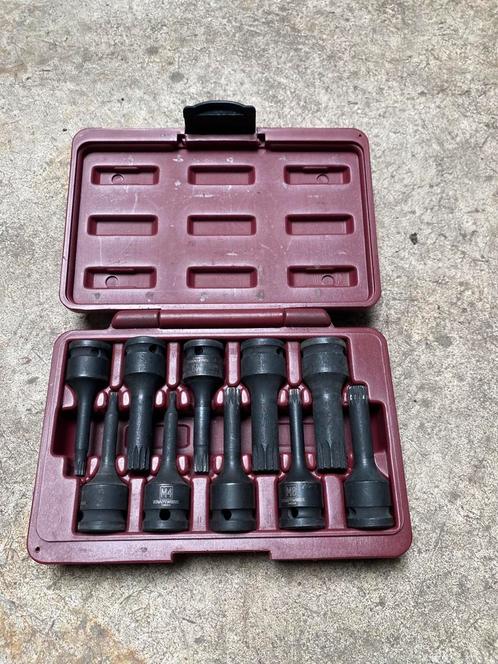 10 delig Kraftwerk 3087 Krachtdoppenset veeltand lang 1/2", Auto diversen, Autogereedschap, Ophalen of Verzenden