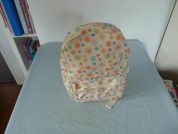  Leuke rugzak rugtas schooltas roze-oranje bloemen  nieuw  beschikbaar voor biedingen