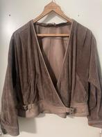Mooie suede beige vintage leren jasje Vagrant mt 44, Ophalen of Verzenden, Zo goed als nieuw, Maat 42/44 (L), Beige