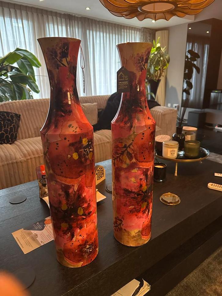 Vazen set - Decoratief en stijlvol, Huis en Inrichting, Woonaccessoires | Vazen, Zo goed als nieuw, Overige kleuren, 75 cm of meer