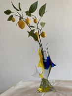 Murano zwaardvis geel en blauw , gemerkt 33cm, Antiek en Kunst, Ophalen of Verzenden