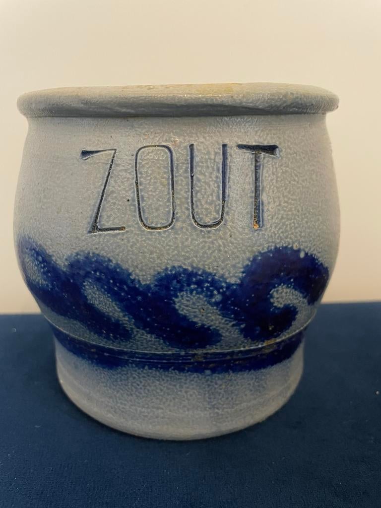 VTG Keulse pot met ingedrukte tekst ‘ZOUT’ | 1950-1999, Ophalen of Verzenden