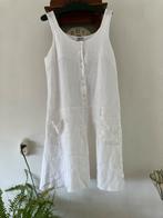 Arthurio Lino witte linnen zomerjurk mt L izgs, Kleding | Dames, Jurken, Wit, Maat 42/44 (L), Ophalen of Verzenden, Gedragen