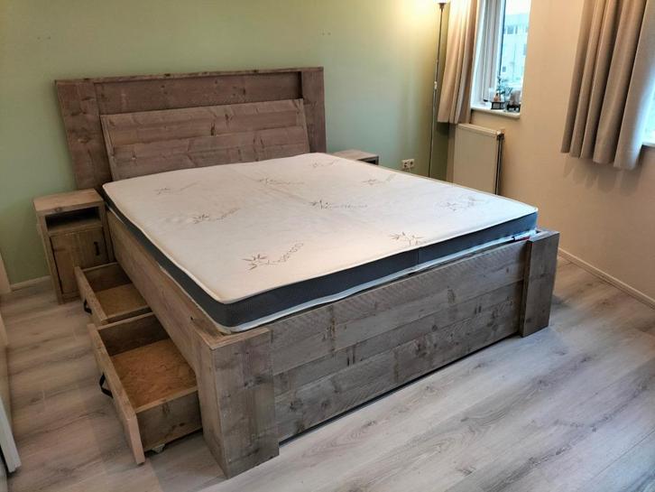 bedden van steigerhout ALLE MATEN, Huis en Inrichting, Slaapkamer | Bedden, Nieuw, Eenpersoons, 90 cm, Overige maten, Steigerhout