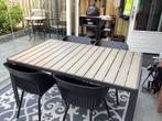 Mooie polywood  tuintafel met 2 bijpassende stoelen, Overige materialen, Rechthoekig, Zo goed als nieuw, Ophalen