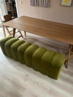 Zeer nette eetkamerbank Candy cube Loods 5 mos groen, Ophalen, 125 cm of meer, Zo goed als nieuw, Stof