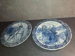 Delftsblauwe Wandborden Boch - Paard en Wagen, Ophalen of Verzenden
