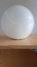 Unieke vintage bollamp Mars (wit melkglas), tafellamp, Ophalen of Verzenden, Zo goed als nieuw, Glas, Retro / Vintage