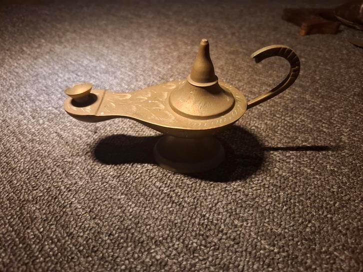 Antieke Aladdin Lamp - Brons, Antiek en Kunst, Antiek | Koper en Brons, Brons, Ophalen of Verzenden