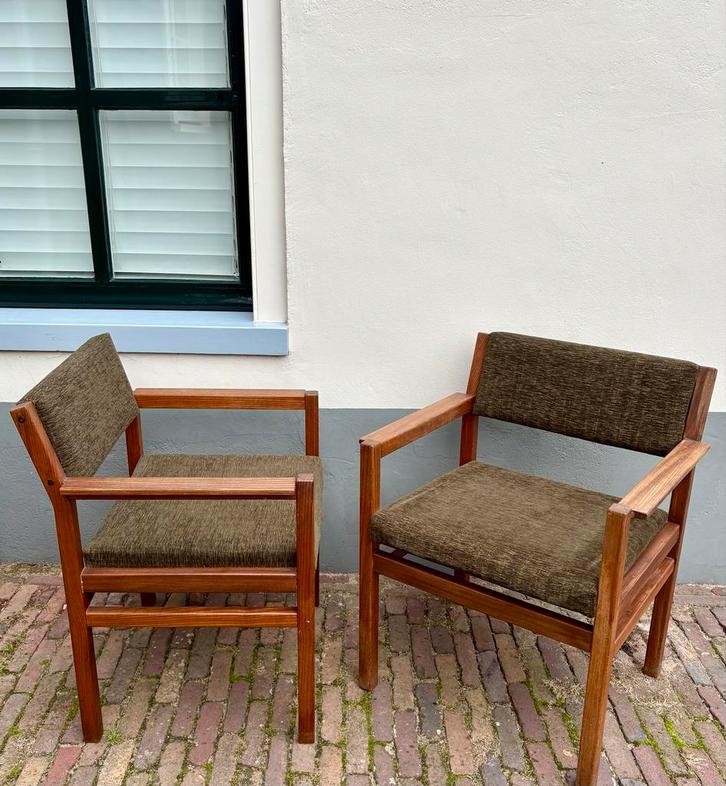 Pastoe SA07 stoelen Cees Braakman met armleggers, Antiek en Kunst, Antiek | Meubels | Stoelen en Banken, Ophalen