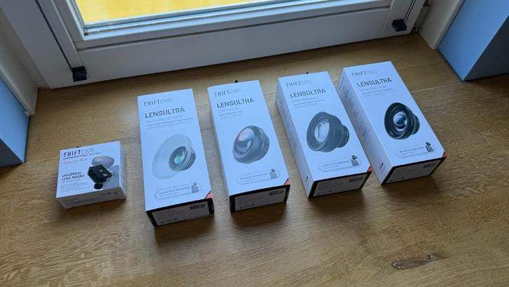ShiftCam LensUltra Kit – 4 smartphone lenzen + houder, Audio, Tv en Foto, Fotografie | Lenzen en Objectieven, Nieuw, Overige typen
