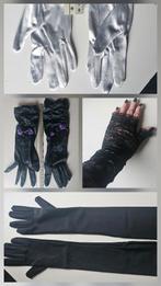 Gala handschoenen zwart zilver kant, Ophalen of Verzenden, Zo goed als nieuw, Zwart, Overige typen