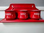 Rood emaille Zand Zeep Soda bk gouden bies, Antiek en Kunst, Antiek | Emaille, Ophalen of Verzenden