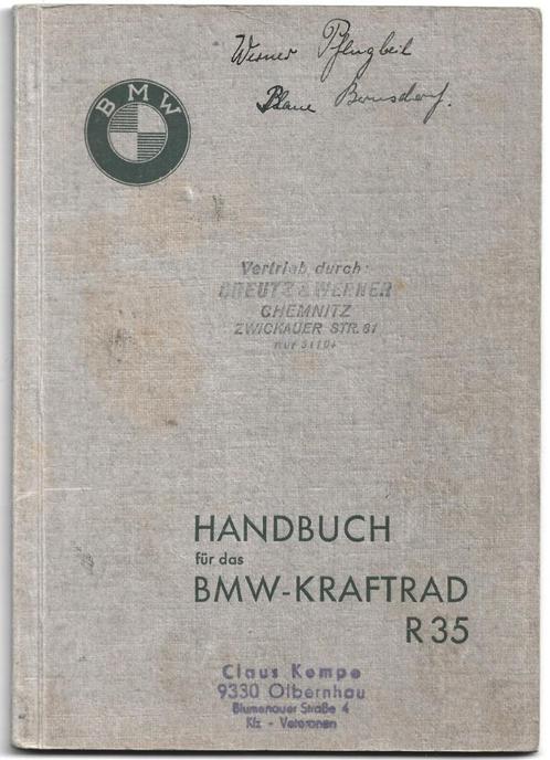 BMW R35 Handbuch handleiding 1937 (4508z) motor, Motoren, Handleidingen en Instructieboekjes, Overige merken, Verzenden